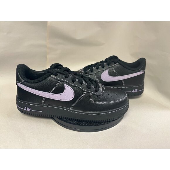 Nike Air Force 1 LV8 4 (GS) Sneakers Black Purple Size 5 NEW NO BOX! - Picture 1 of 11